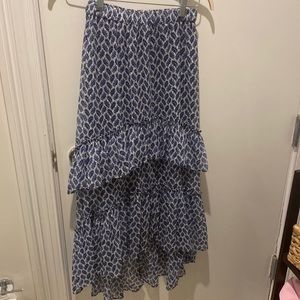 H&M Blue & White Maxi Skirt